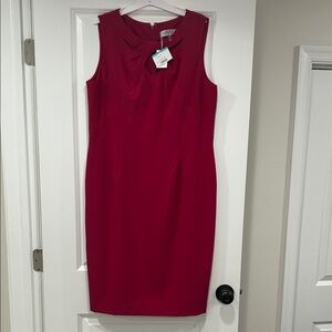 Kasper Red Bow Detail Midi Dress